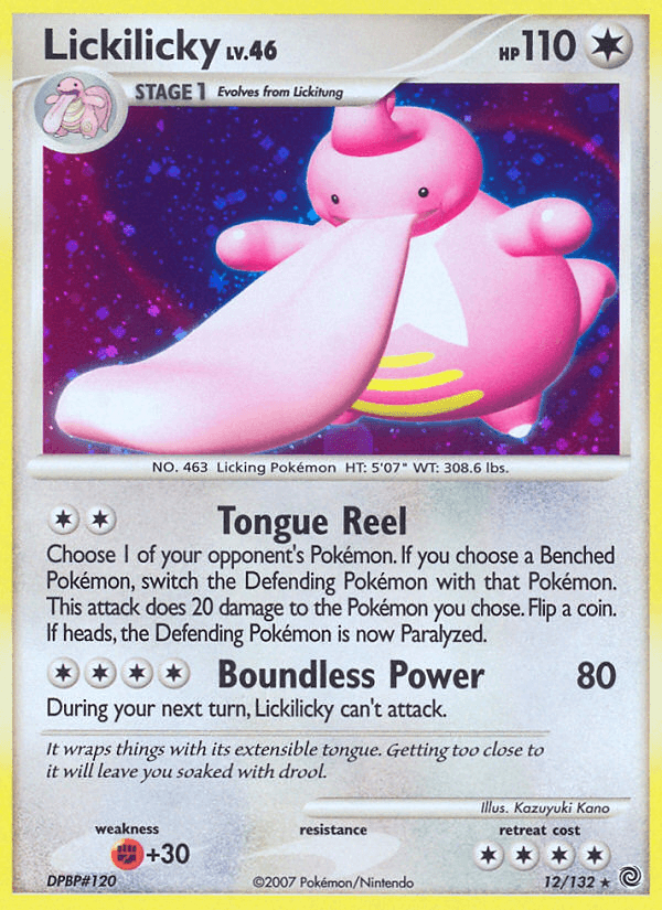 Carta Lickilicky 12/132 do set Secret Wonders — Pokémon TCG | Bynx