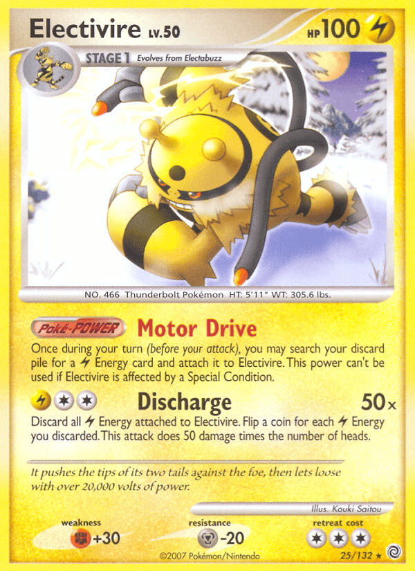 Carta Electivire 25/132 do set Secret Wonders — Pokémon TCG | Bynx