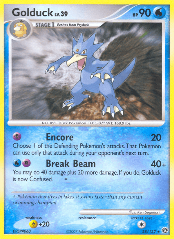 Carta Golduck 28/132 do set Secret Wonders — Pokémon TCG | Bynx