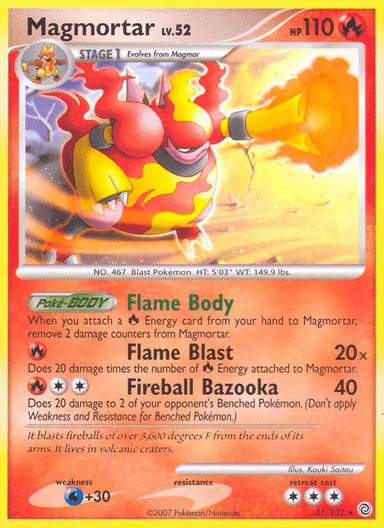 Carta Magmortar 31/132 do set Secret Wonders — Pokémon TCG | Bynx