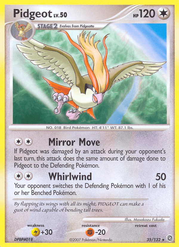 Carta Pidgeot 35/132 do set Secret Wonders — Pokémon TCG | Bynx