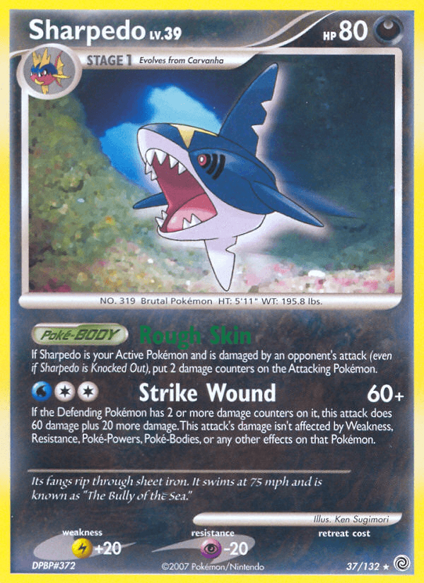 Carta Sharpedo 37/132 do set Secret Wonders — Pokémon TCG | Bynx