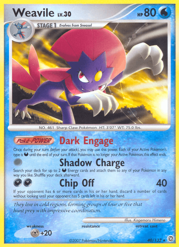 Carta Weavile 40/132 do set Secret Wonders — Pokémon TCG | Bynx