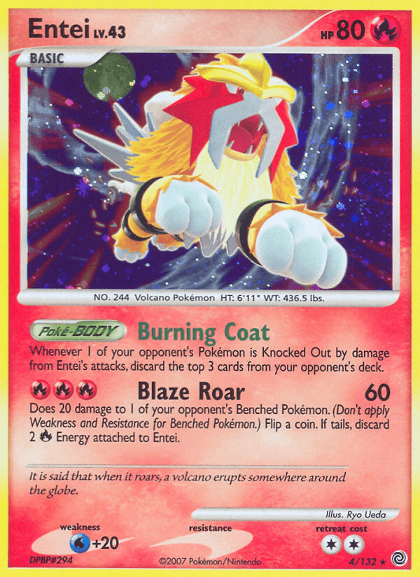 Carta Entei 4/132 do set Secret Wonders — Pokémon TCG | Bynx