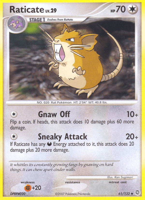 Carta Raticate 61/132 do set Secret Wonders — Pokémon TCG | Bynx