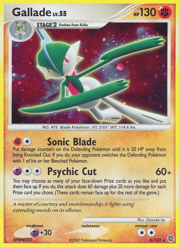 Carta Gallade 6/132 do set Secret Wonders — Pokémon TCG | Bynx