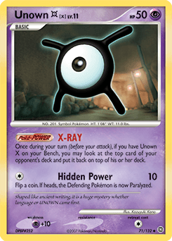 Unown [X] 71 — Secret Wonders