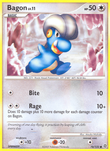 Carta Bagon 76/132 do set Secret Wonders — Pokémon TCG | Bynx