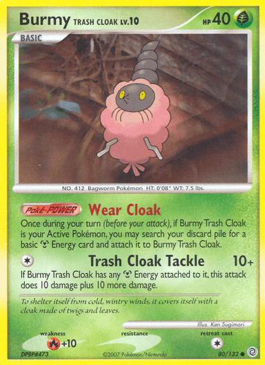 Carta Burmy Trash Cloak 80/132 do set Secret Wonders — Pokémon TCG | Bynx