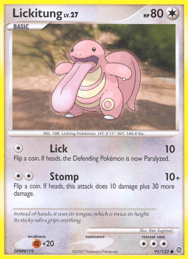 Carta Lickitung 91/132 do set Secret Wonders — Pokémon TCG | Bynx