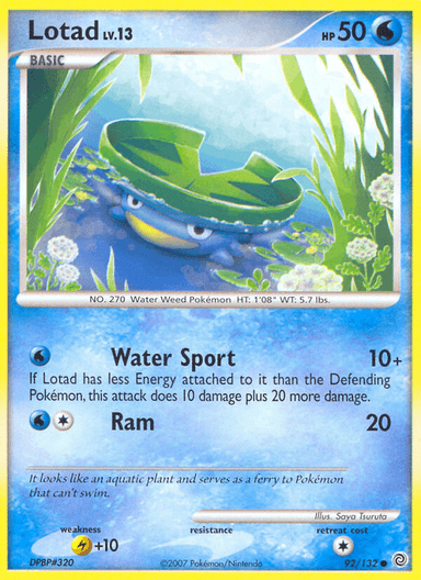 Carta Lotad 92/132 do set Secret Wonders — Pokémon TCG | Bynx