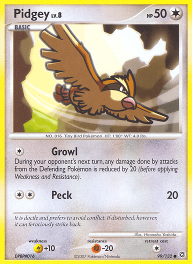 Carta Pidgey 99/132 do set Secret Wonders — Pokémon TCG | Bynx