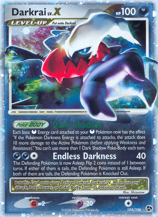Carta Darkrai LV.X 104/106 do set Great Encounters — Pokémon TCG | Bynx