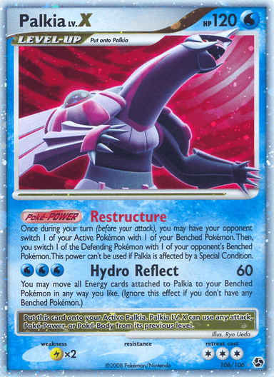 Carta Palkia LV.X 106/106 do set Great Encounters — Pokémon TCG | Bynx