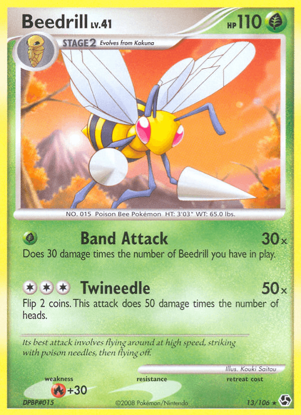 Carta Beedrill 13/106 do set Great Encounters — Pokémon TCG | Bynx