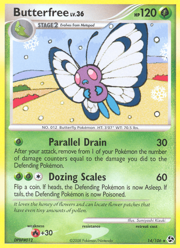 Carta Butterfree 14/106 do set Great Encounters — Pokémon TCG | Bynx