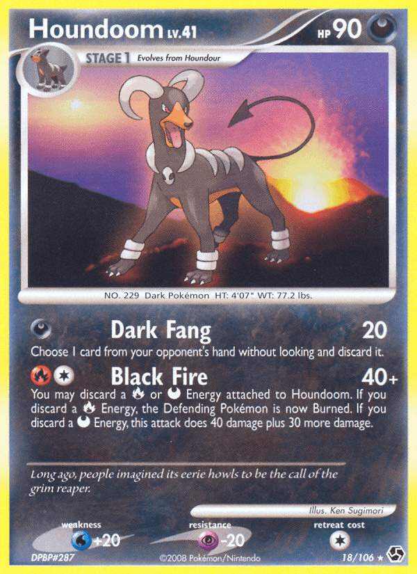 Carta Houndoom 18/106 do set Great Encounters — Pokémon TCG | Bynx