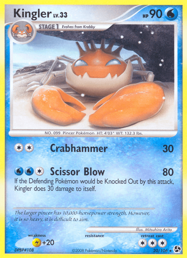 Carta Kingler 20/106 do set Great Encounters — Pokémon TCG | Bynx