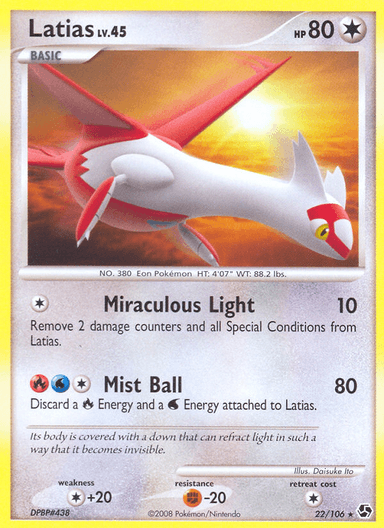 Carta Latias 22/106 do set Great Encounters — Pokémon TCG | Bynx