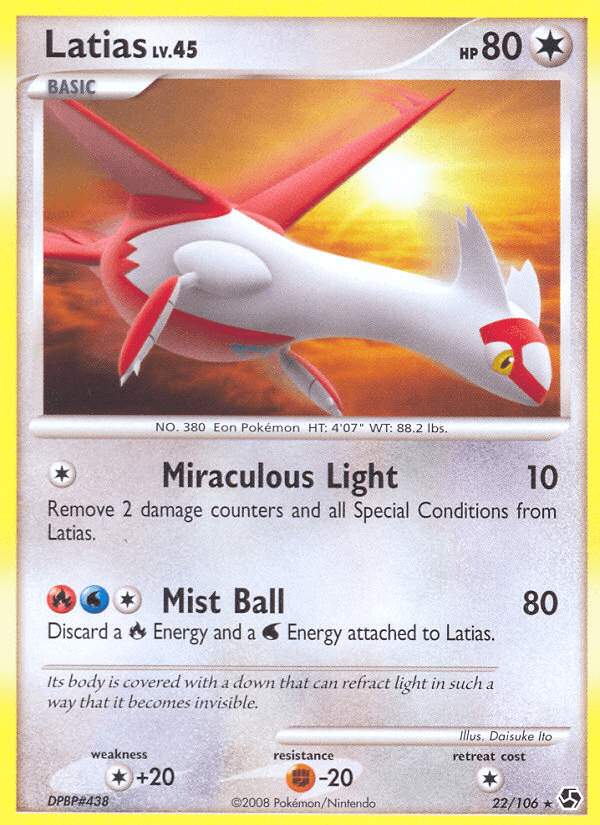 Carta Latias 22/106 do set Great Encounters — Pokémon TCG | Bynx
