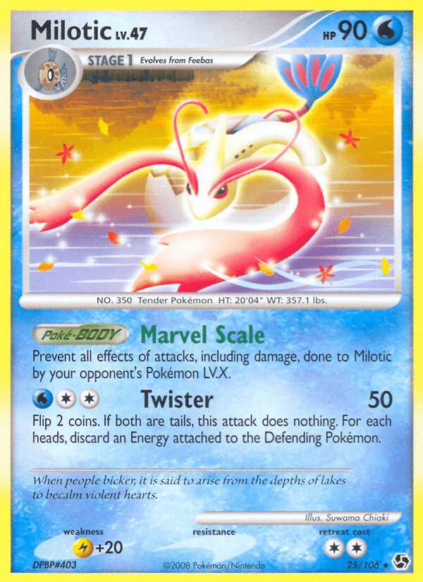 Carta Milotic 25/106 do set Great Encounters — Pokémon TCG | Bynx