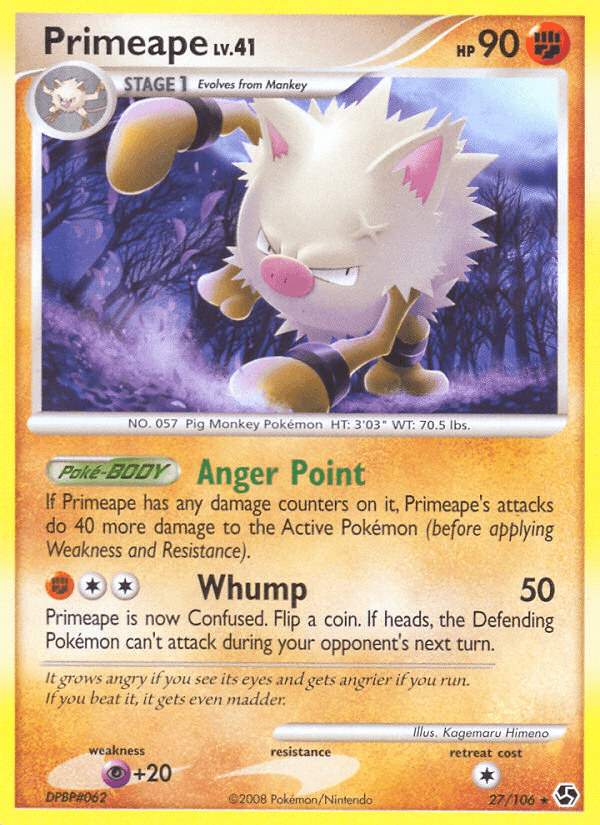 Carta Primeape 27/106 do set Great Encounters — Pokémon TCG | Bynx