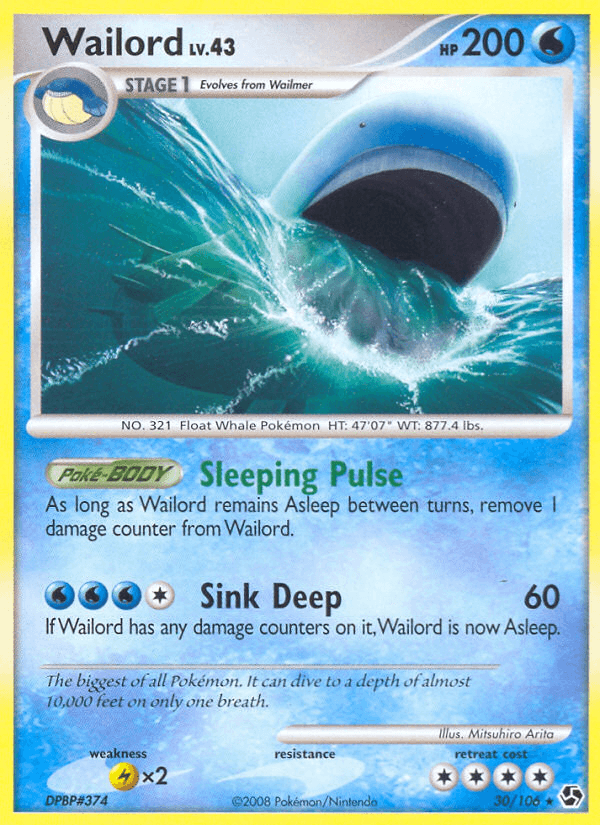 Carta Wailord 30/106 do set Great Encounters — Pokémon TCG | Bynx