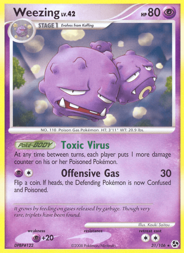 Carta Weezing 31/106 do set Great Encounters — Pokémon TCG | Bynx