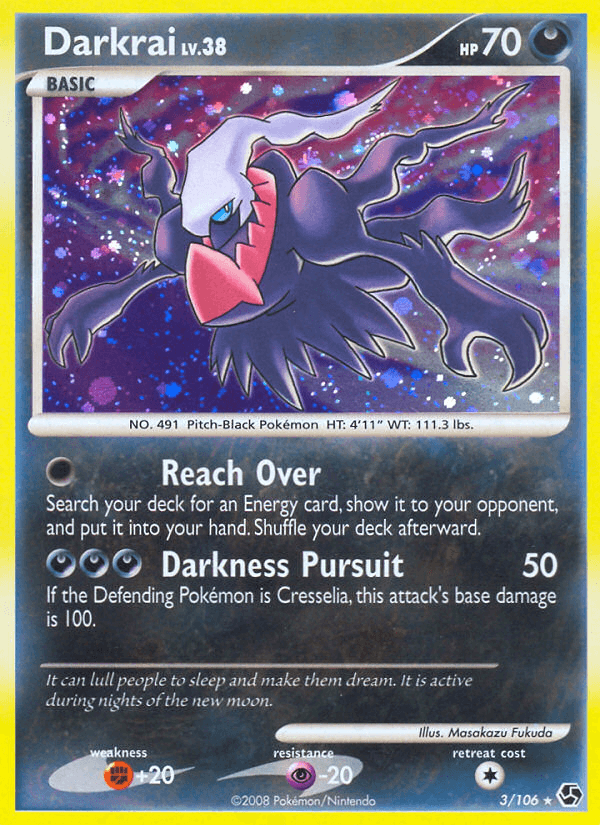 Carta Darkrai 3/106 do set Great Encounters — Pokémon TCG | Bynx