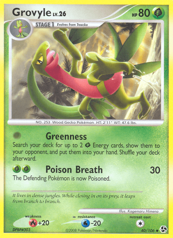 Carta Grovyle 40/106 do set Great Encounters — Pokémon TCG | Bynx