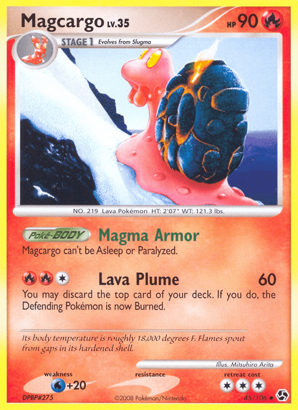 Carta Magcargo 45/106 do set Great Encounters — Pokémon TCG | Bynx