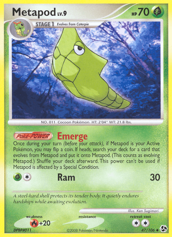 Carta Metapod 47/106 do set Great Encounters — Pokémon TCG | Bynx