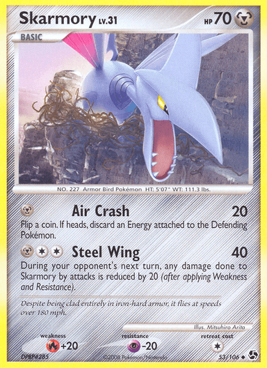 Carta Skarmory 53/106 do set Great Encounters — Pokémon TCG | Bynx
