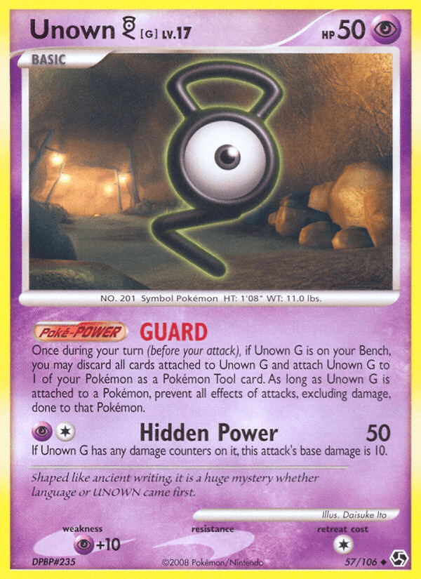 Carta Unown [G] 57/106 do set Great Encounters — Pokémon TCG | Bynx