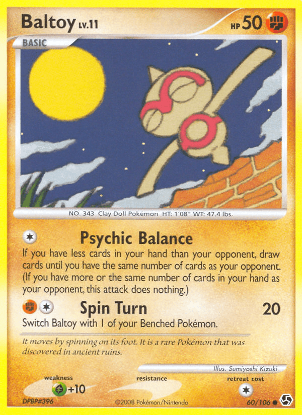 Carta Baltoy 60/106 do set Great Encounters — Pokémon TCG | Bynx