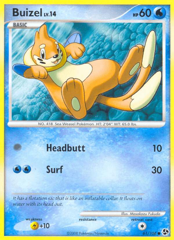 Carta Buizel 61/106 do set Great Encounters — Pokémon TCG | Bynx