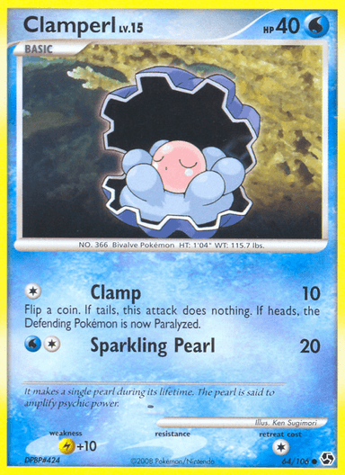 Carta Clamperl 64/106 do set Great Encounters — Pokémon TCG | Bynx