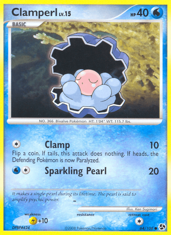 Carta Clamperl 64/106 do set Great Encounters — Pokémon TCG | Bynx