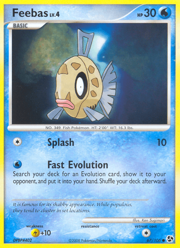 Carta Feebas 67/106 do set Great Encounters — Pokémon TCG | Bynx