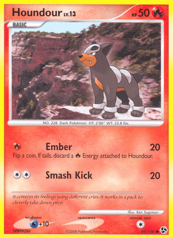 Carta Houndour 69/106 do set Great Encounters — Pokémon TCG | Bynx