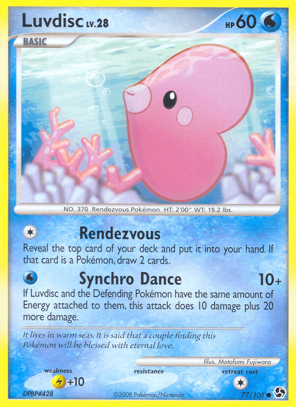 Carta Luvdisc 77/106 do set Great Encounters — Pokémon TCG | Bynx