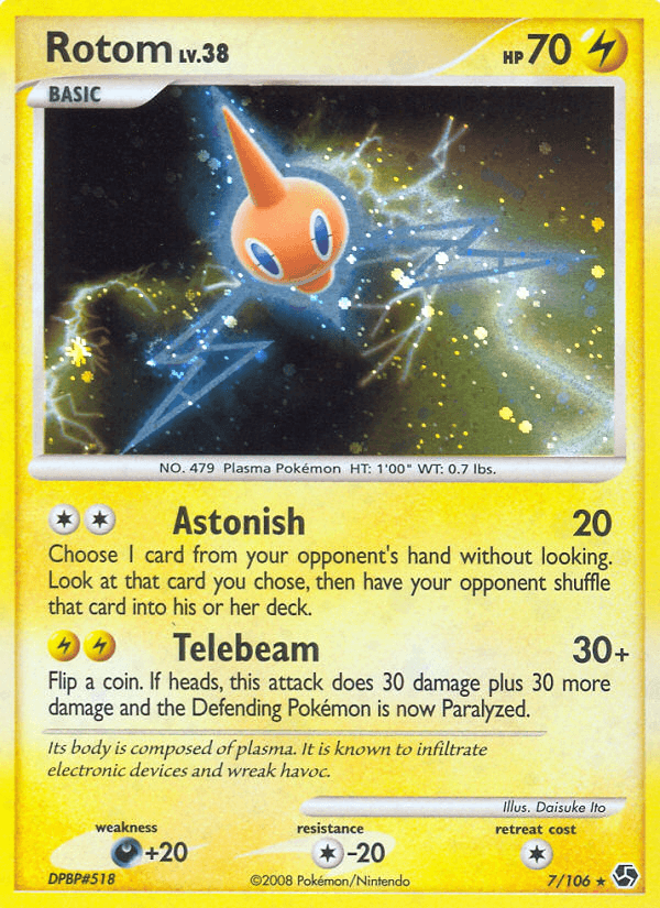 Carta Rotom 7/106 do set Great Encounters — Pokémon TCG | Bynx