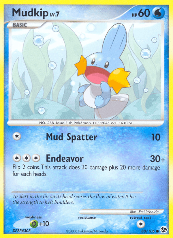Carta Mudkip 80/106 do set Great Encounters — Pokémon TCG | Bynx
