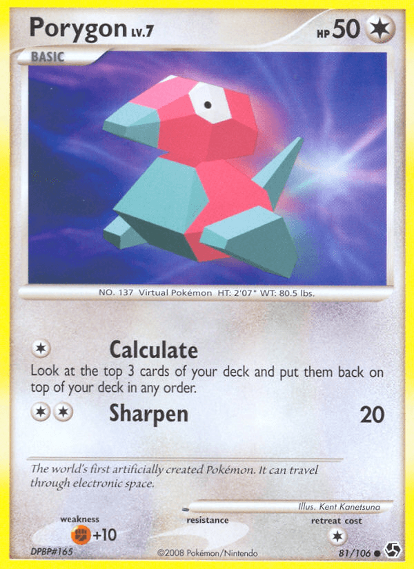 Carta Porygon 81/106 do set Great Encounters — Pokémon TCG | Bynx