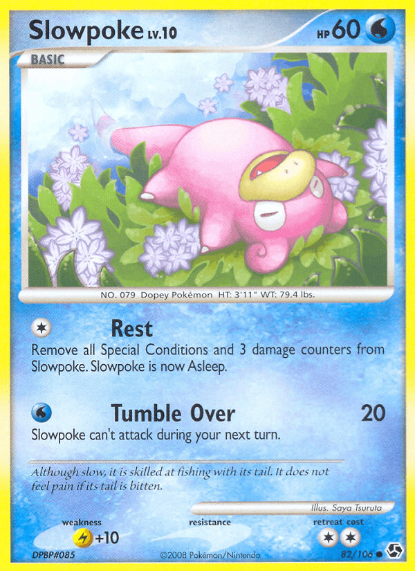 Carta Slowpoke 82/106 do set Great Encounters — Pokémon TCG | Bynx