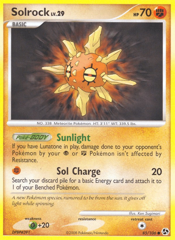 Carta Solrock 85/106 do set Great Encounters — Pokémon TCG | Bynx