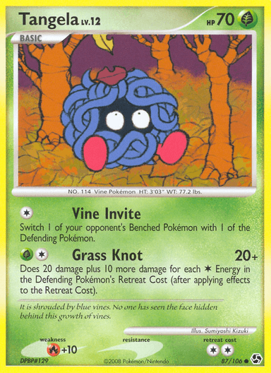 Carta Tangela 87/106 do set Great Encounters — Pokémon TCG | Bynx