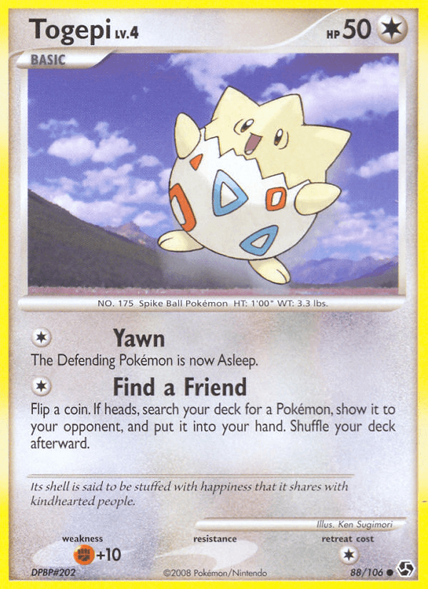 Carta Togepi 88/106 do set Great Encounters — Pokémon TCG | Bynx