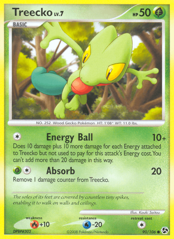 Carta Treecko 90/106 do set Great Encounters — Pokémon TCG | Bynx