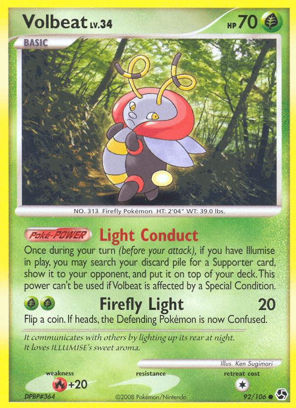 Carta Volbeat 92/106 do set Great Encounters — Pokémon TCG | Bynx